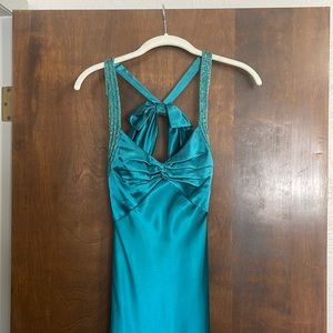 Elegant Teal Evening Gown